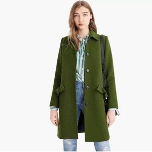 J. Crew Wool Topcoat With Ruffle Pockets